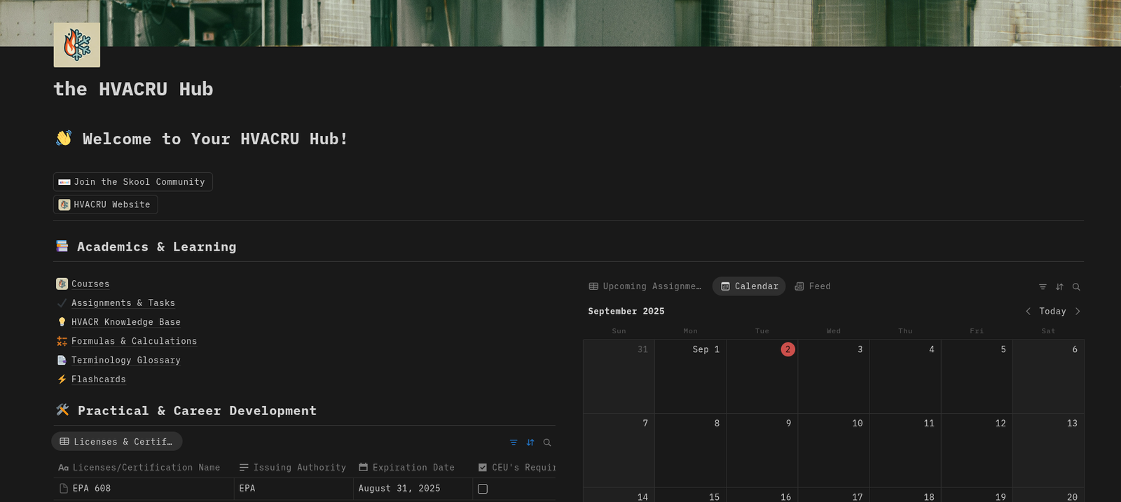 the HVACRU Student Hub - Image 2